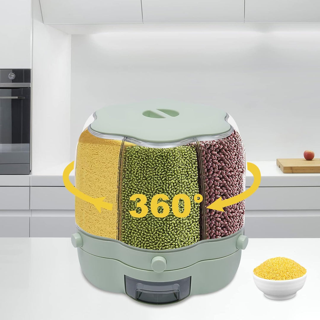 Getreidebehälter,Cerealienspender,Cornflakes Spender mit 6 Gitter,Drehbarer Müslispender,Haushalts-R