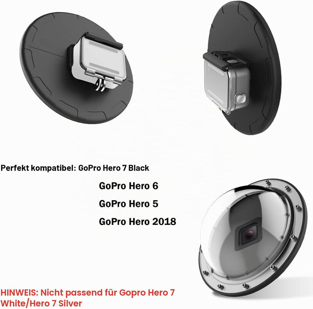 Suptig Dome, Dome Port, Unterwasserkuppel kompatibel für GoPro Hero 7 Black Hero 6 Hero 5 Hero 2018,
