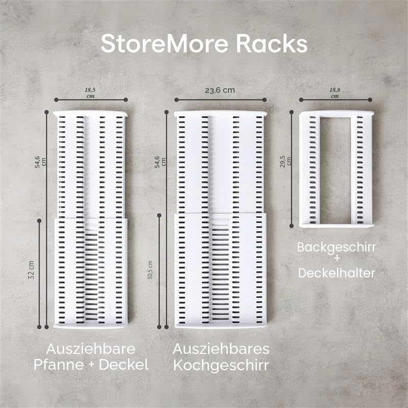 YouCopia Bakeware Rack StoreMore verstellbar, Kunststoff, Weiss, Standard