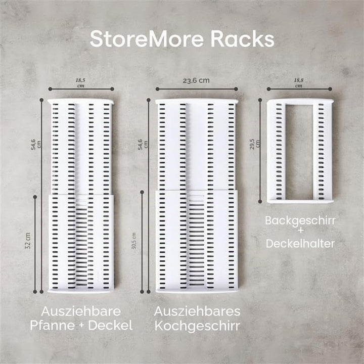 YouCopia Bakeware Rack StoreMore verstellbar, Kunststoff, Weiss, Standard