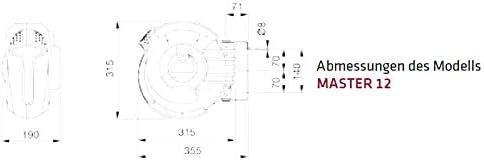 ELMAG Automatischer Schlauchaufroller ROLL AIR MASTER 12, 8x12 mm Grau