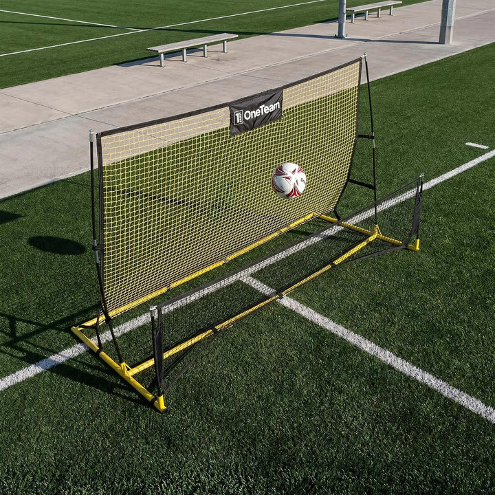OneTeam Echo Fussball Rebounder – 2 Netze, verstellbar, inkl. Tasche