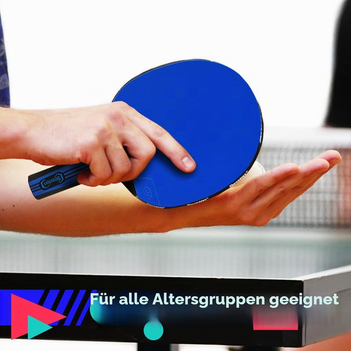 Senston Tischtennisschläger Set, 2 Tischtennisschlager, 3 Tischtennis Bälle und 1 Tasche Gut für Stu