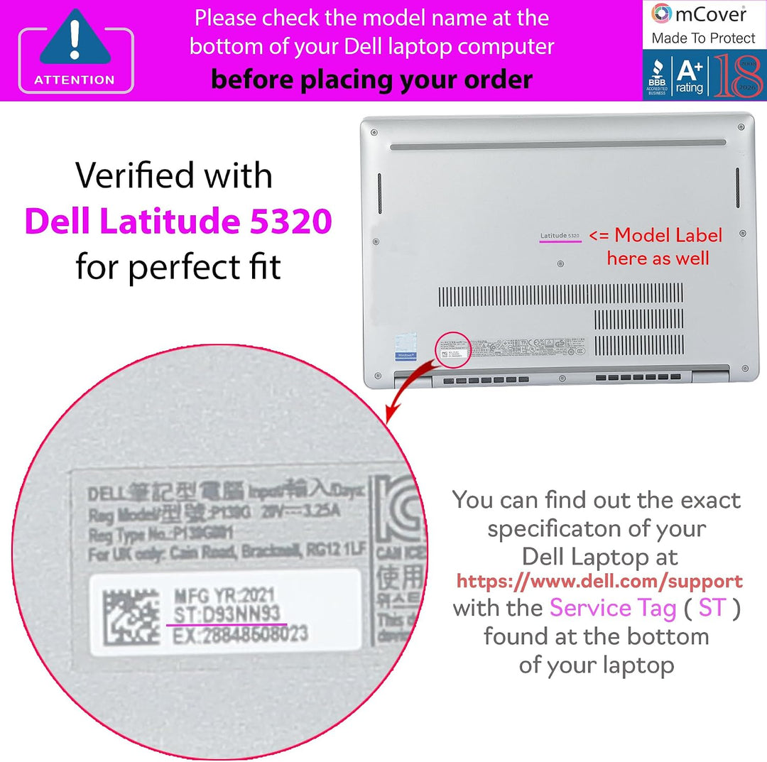 mCover Nur kompatibel mit 2021 ~ 2022 13,3 Zoll Dell Latitude 5320 5330 2-in-1 Windows Laptop Notebo