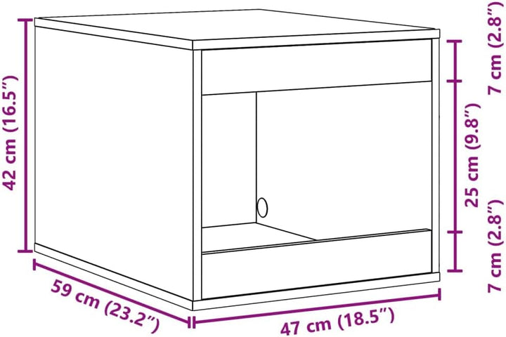 vidaXL Katzenklo Schrank, Katzenschrank Katzentoilette, Beistelltisch Katzenhaus, Katzenmöbel Verste