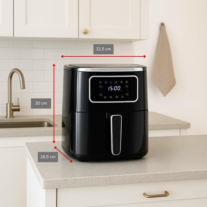 alpina Heissluftfritteuse 4.5L - Airfryer für 3 bis 4 Personen - Air Fryer mit Digitalanzeige - Eins