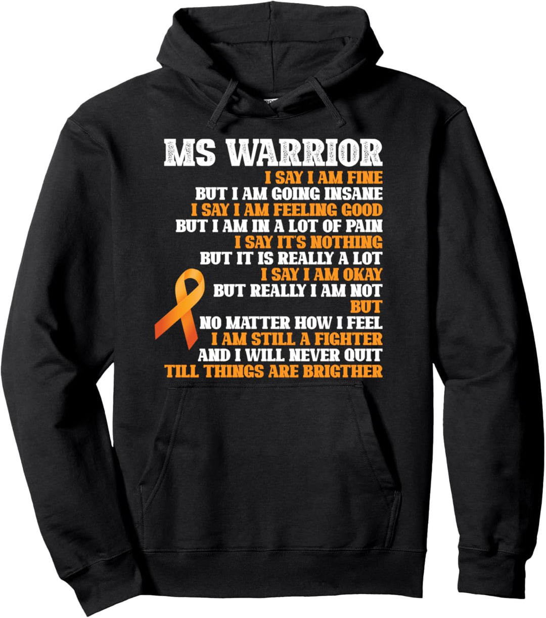 MS Warrior Cute Multiple Sklerose Awareness Graphic Pullover Hoodie