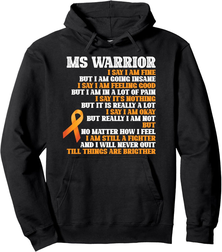 MS Warrior Cute Multiple Sklerose Awareness Graphic Pullover Hoodie