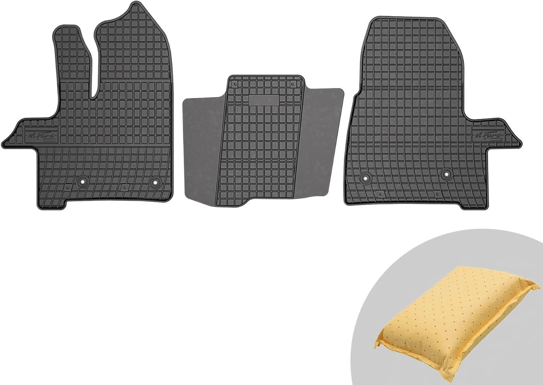FROGUM EL Toro Gummimatten Ganzjähriges-Set von Autofussmatte Auto Fussmatten für Ford Transit VI ab