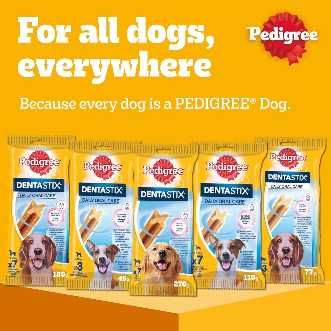 Pedigree DentaStix Daily Oral Care Zahnpflegesnack für grosse Hunde – Hundeleckerli mit Huhn- &amp; Rind