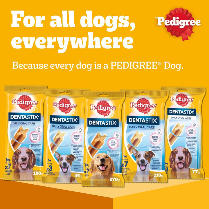 Pedigree DentaStix Daily Oral Care Zahnpflegesnack für grosse Hunde – Hundeleckerli mit Huhn- &amp; Rind
