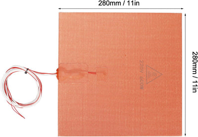 Hochtemperatur-Heizkissen, 220 V 600 W Silikon-Heizbett 3D-Druckerzubehör Silikon-Heizkissen 280 X 2