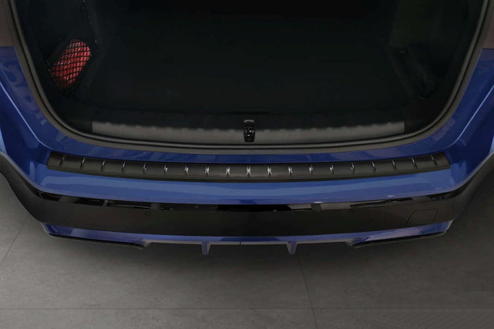 Ladekantenschutz aus Edelstahl in anthrazit mit 3D Abkantung passend für BMW X1 mit M-Paket ab 10/20