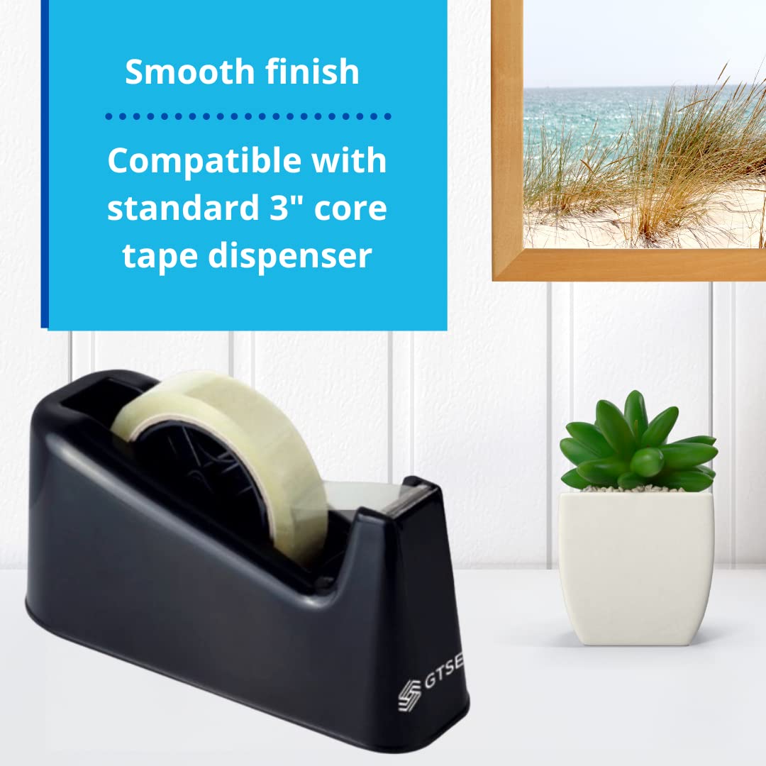 GTSE - Klebeband Transparent - 24 mm x 66 m pro Rolle, Geschenkpapier, transparentes Klebeband für W