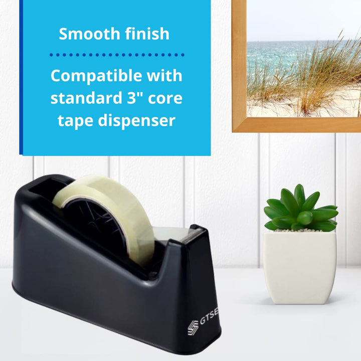 GTSE - Klebeband Transparent - 24 mm x 66 m pro Rolle, Geschenkpapier, transparentes Klebeband für W