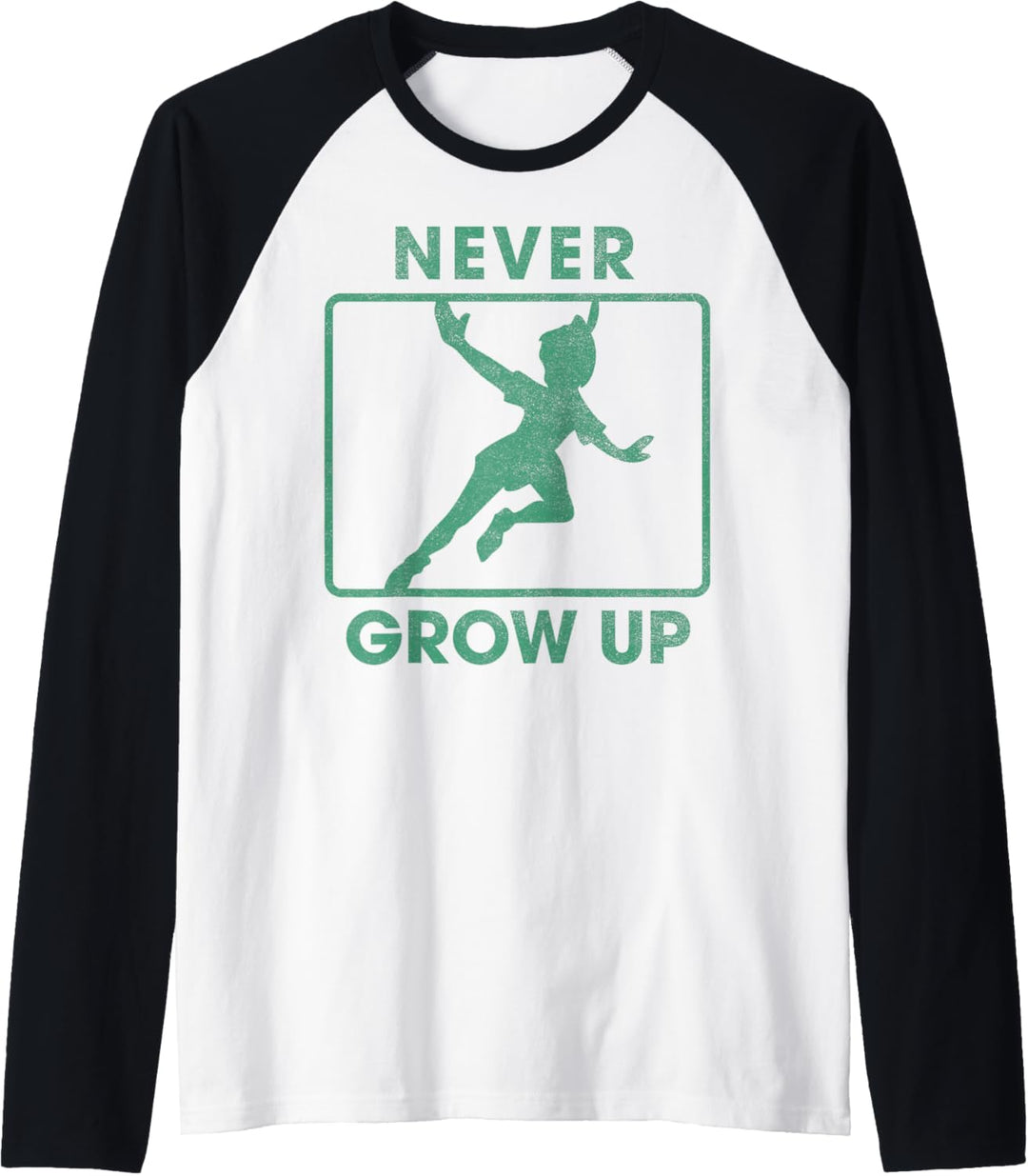 Disney Peter Pan Never Grow Up Silhouette Raglan
