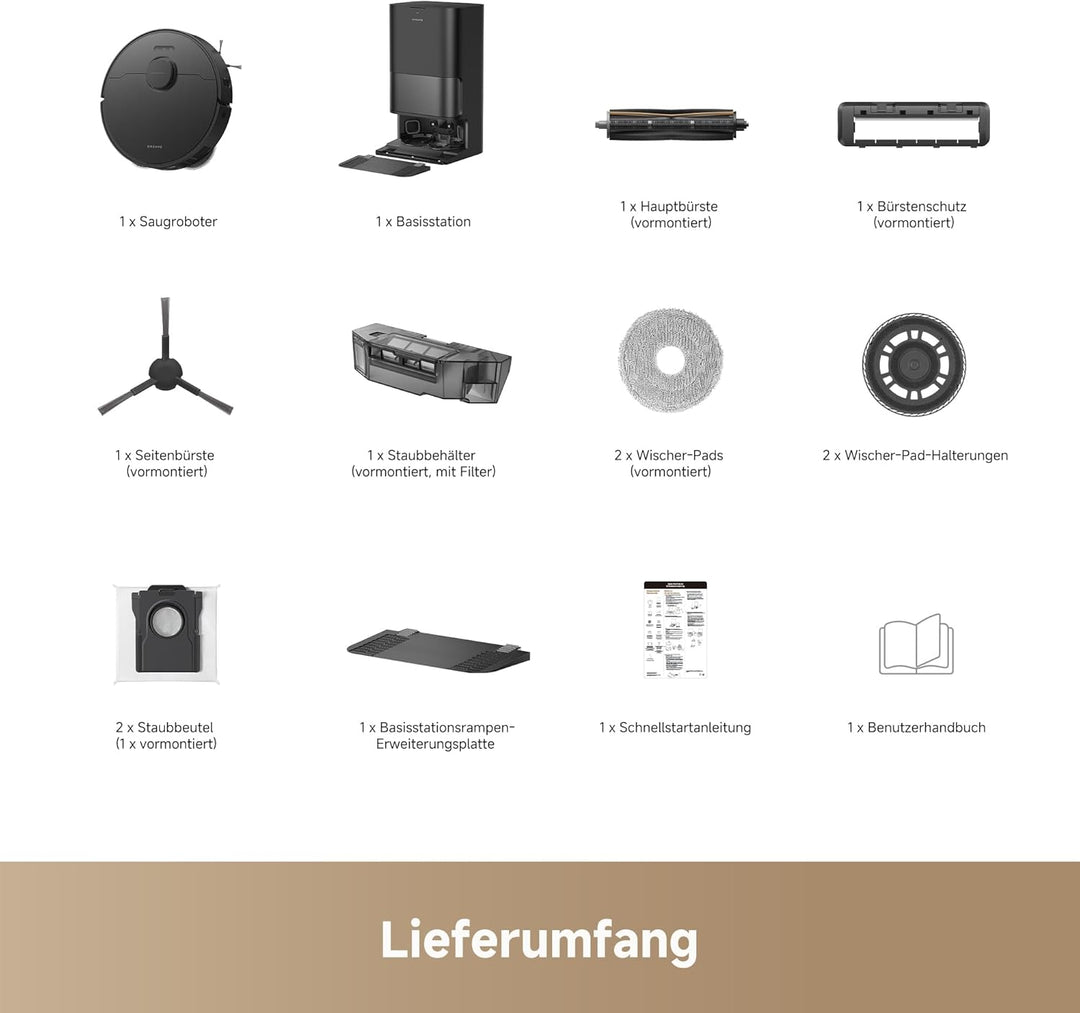 dreame L40 Ultra A Saugroboter und Bodenwischer mit automatischer Staubentleerung und doppeltem Anti