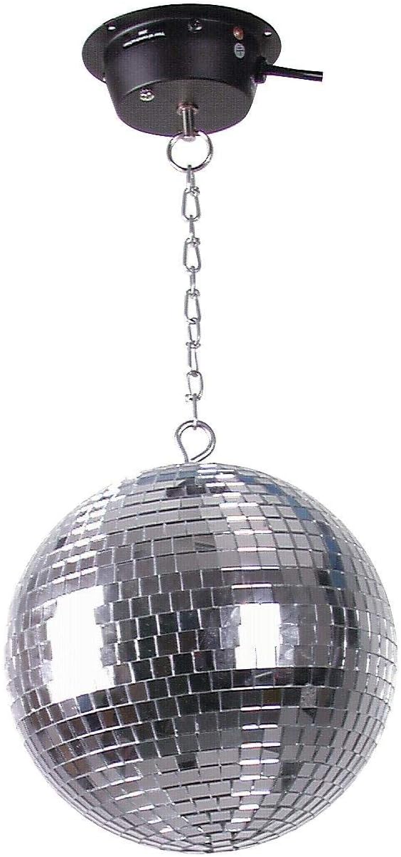 EUROLITE Spiegelkugelset 20cm mit Pinspot | Set bestehend aus Motor, Spiegelkugel, Kette, Pinspot un
