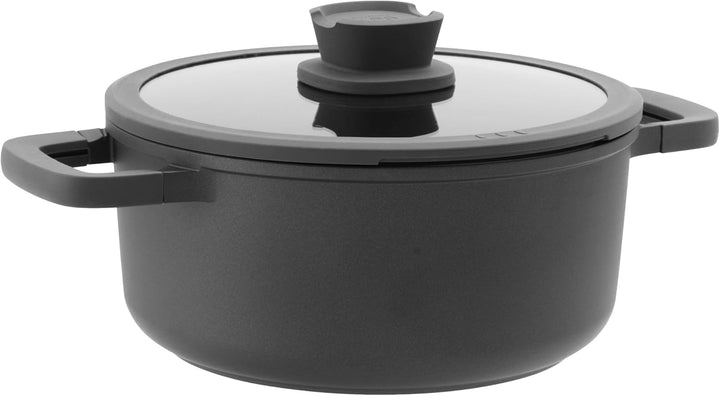 BergHOFF Leo Stone+ Kochtopf gross (24x11cm) - Suppentopf PFAS frei - für alle Herdarten - Topf mit