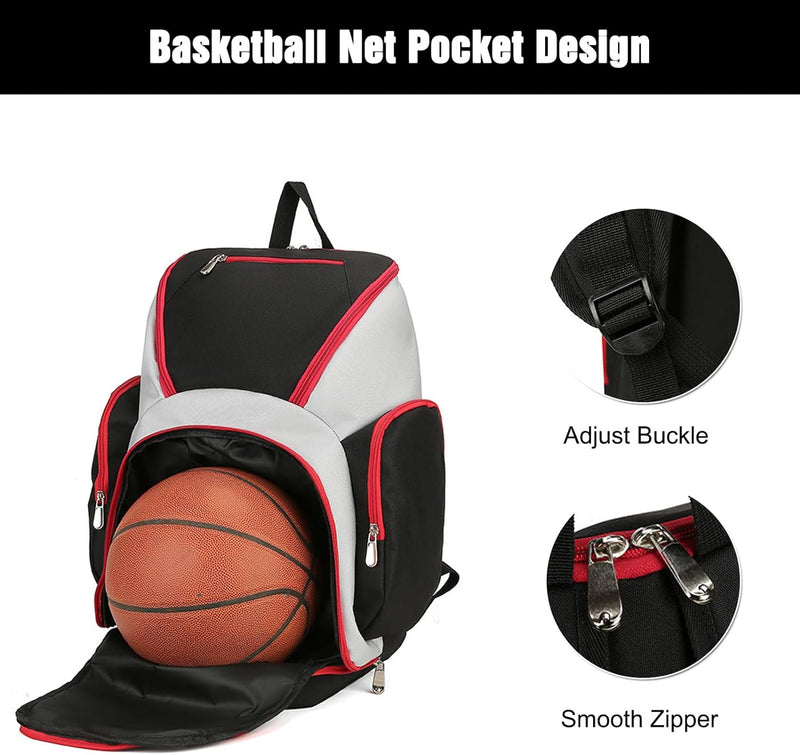 FANDARE Basketball Rucksack Fussballtasche Schulrucksack Turnbeutel Daypack Schulrucksack Schulranze