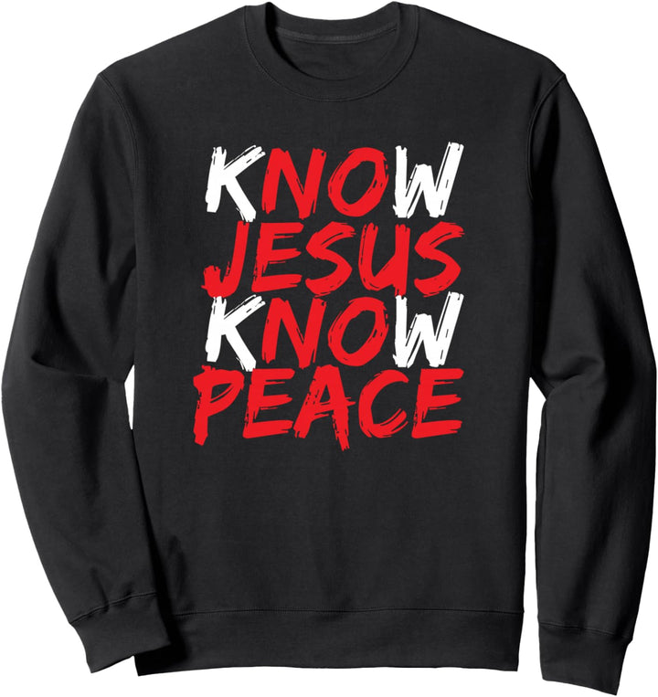 Christliche Jesus-Bibelverse Schriftstelle weiss, dass Jesus Sweatshirt