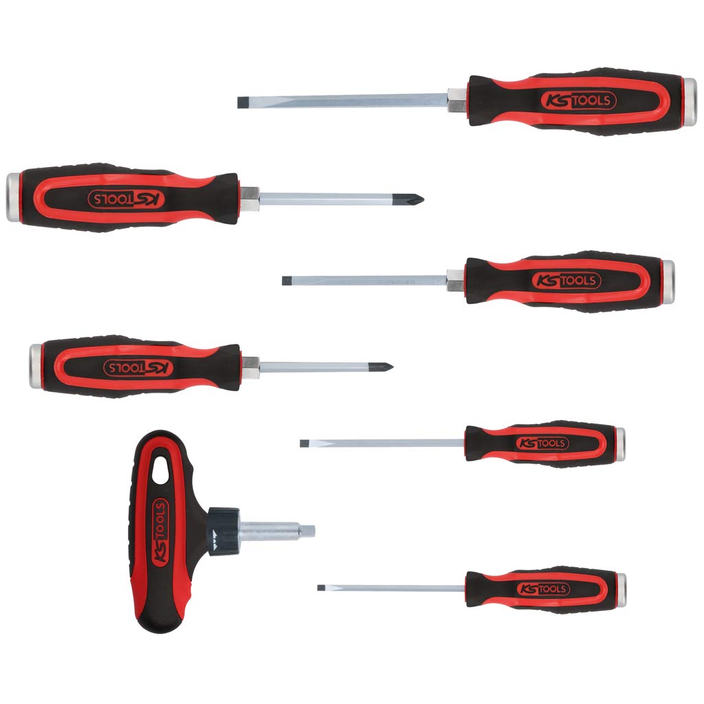 KS Tools 151.1100 ERGOTORQUEmax Schlagkappen-Schraubendreher-Satz, 7-tlg.