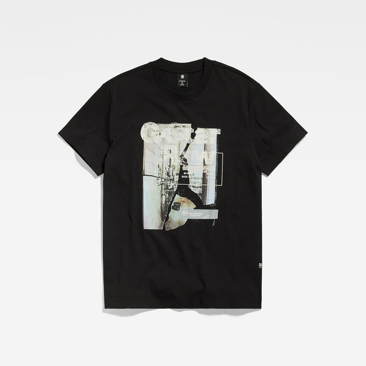 G-Star RAW Herren Hq Print T-Shirt S Schwarz (Dk Black D23899-c336-6484), S Schwarz (Dk Black D23899