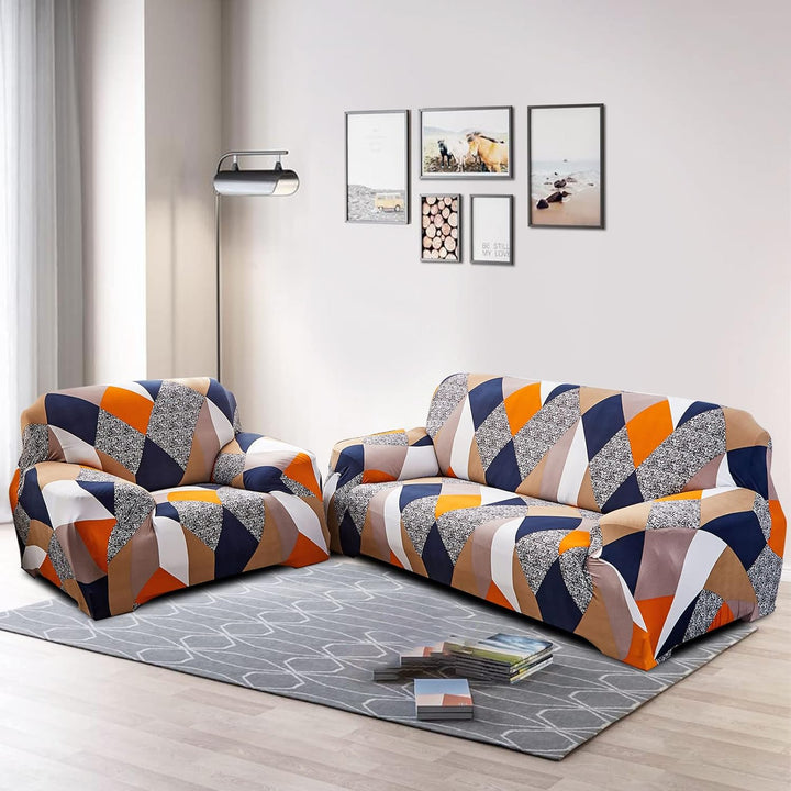 Lydevo Sofabezug 1 Sitzer Stretch Sofahusse Elastischer Sofabezug Spandex Sofa Überzug mit 3 Kissenb