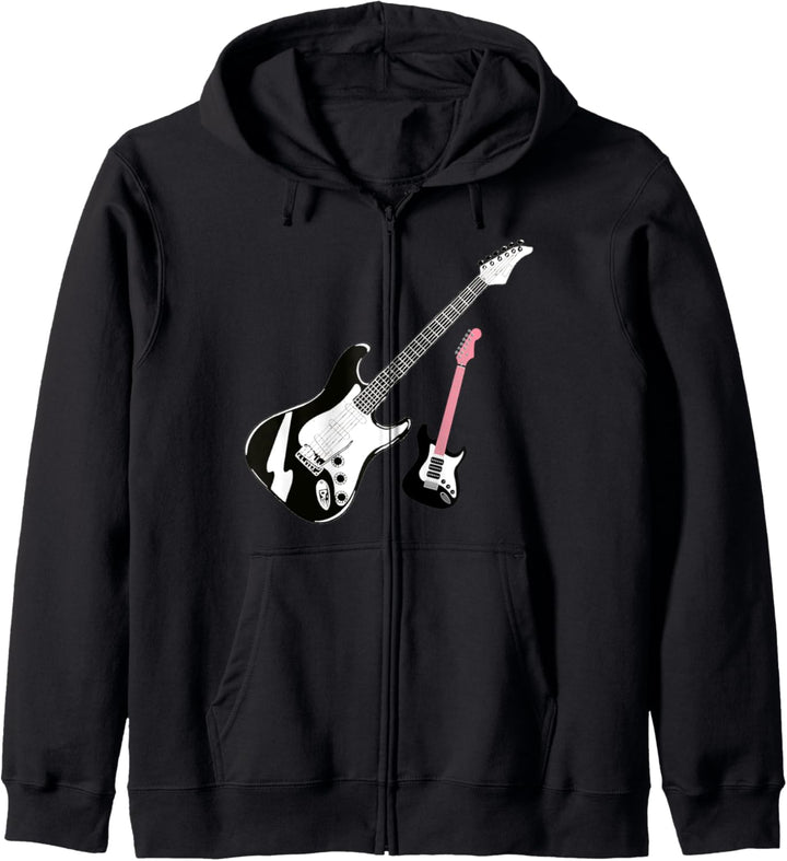 Geschenk für Gitarrenspieler Herzschlag Gitarre Kapuzenjacke