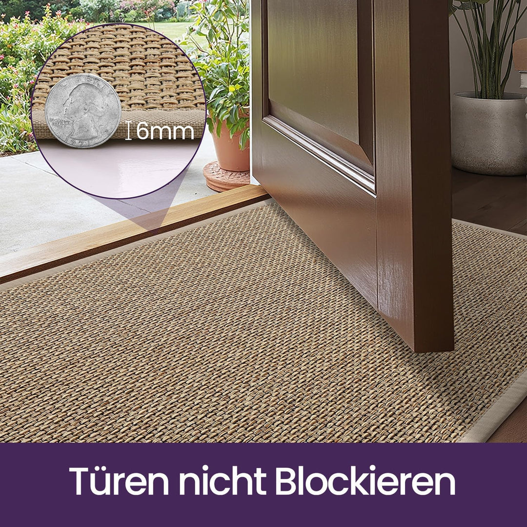 DEXI Fussmatte Innen 120 x 180 cm, rutschfest und Saugstark, Beige Beige 120 x 180 cm, Beige 120 x 1