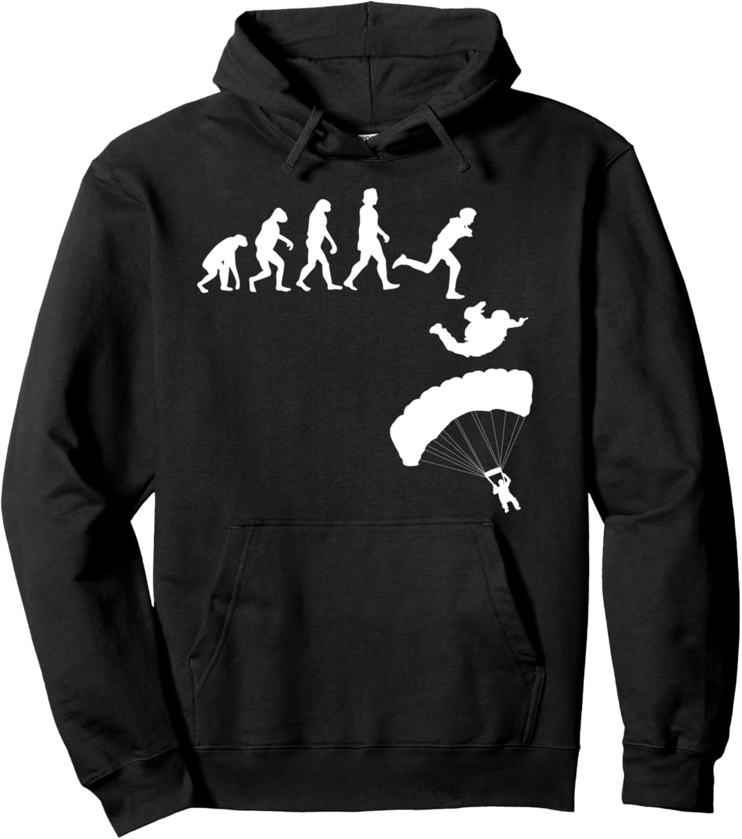 Fallschirmspringer Evolution Skydiver Fallschirmspringen Pullover Hoodie
