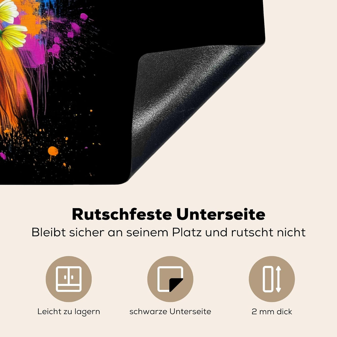 Herdabdeckplatte 90x52 cm Einteilig Ceranfeld Abdeckplatte Küche Deko Ceranfeldabdeckung Herdabdecku