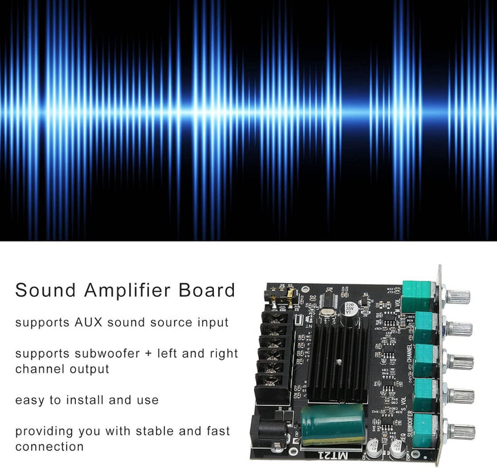Bluetooth Verstärkerplatine, 2 X 50 W + 100 W ZK MT21 High Power Sound Stereo DC12 24 V Digital Leis