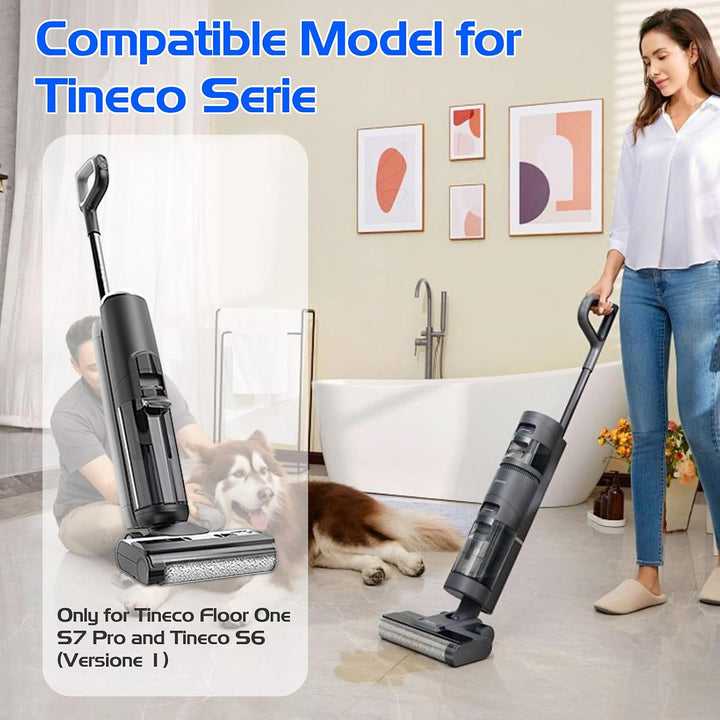 Ersatzteile für Tineco Floor One S7 Pro / S6: 2 Walzenbürsten + 3 HEPA-Filter + 1 Reinigungsbürste -