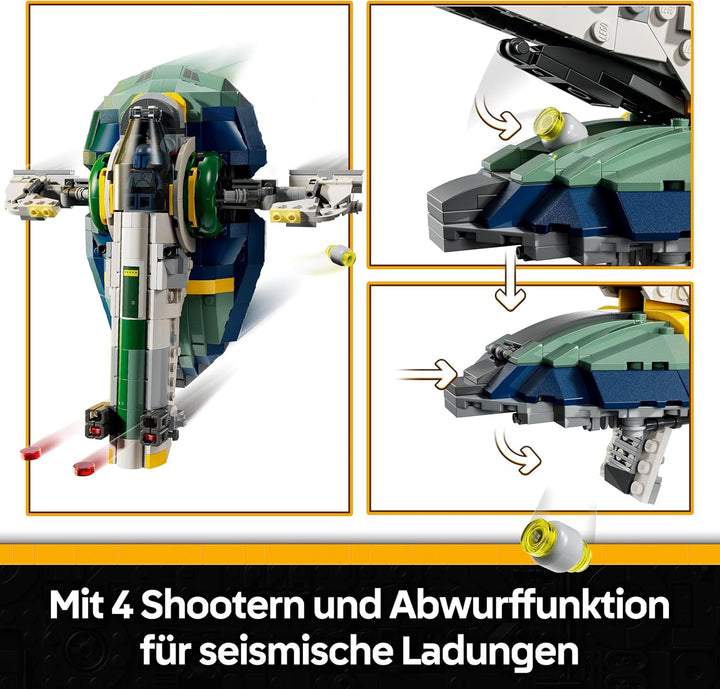 LEGO Star Wars: Angriff der Klonkrieger Jango Fetts Sternenschiff - Spielzeug für Jungen und Mädchen