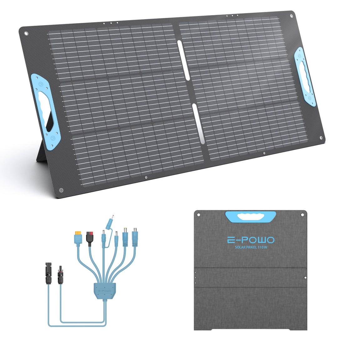 110W Faltbares Solarpanel mit USB-C PD 65W & USB-A QC 3.0, IP67 Wasserdicht, 23,5% Wirkungsgrad ETFE