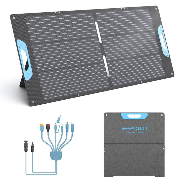 110W Faltbares Solarpanel mit USB-C PD 65W & USB-A QC 3.0, IP67 Wasserdicht, 23,5% Wirkungsgrad ETFE