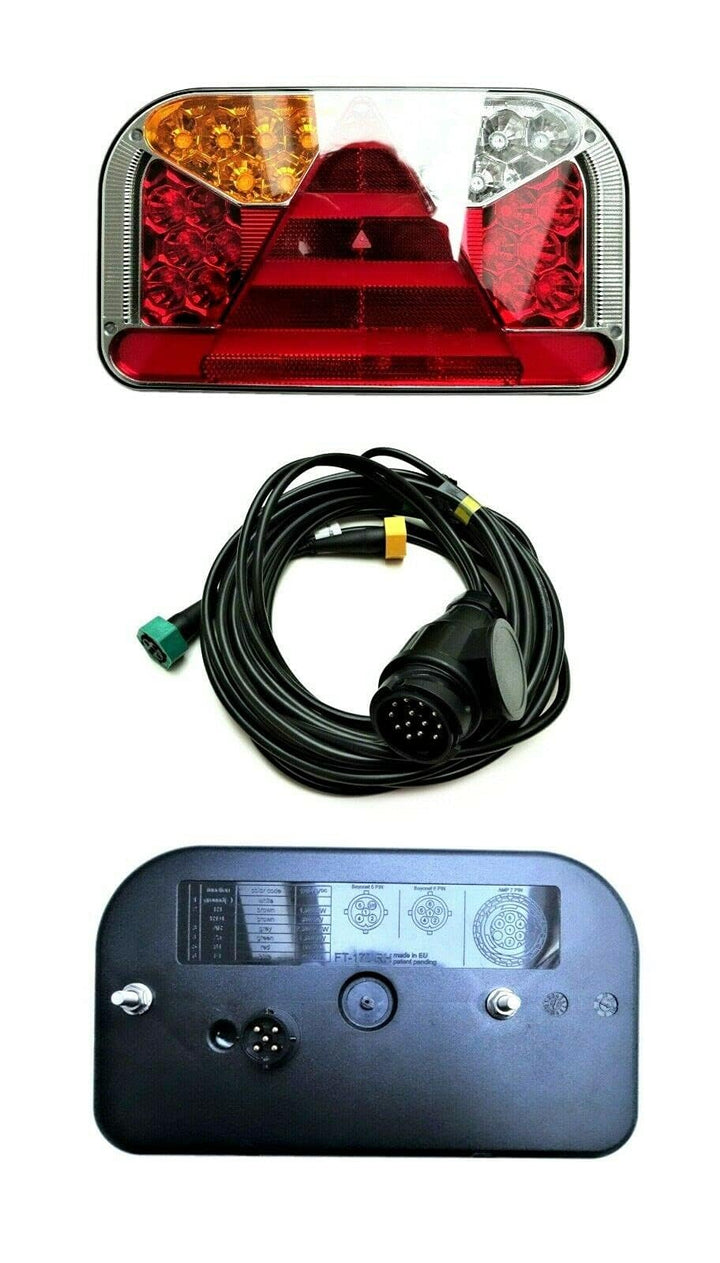 Ml MelTruck® 2x LED Rückleuchte 5 Funktion mit 7 m 13-pol. Kabelbaum LKW PKW Anhänger Trailer
