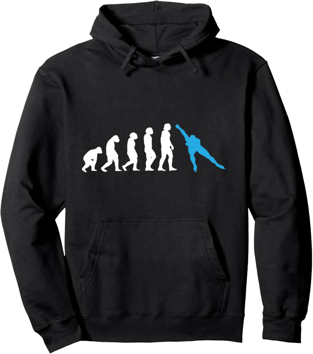 Eisschnelllauf Evolution Lustige Evolution Chart Eisschnell Pullover Hoodie