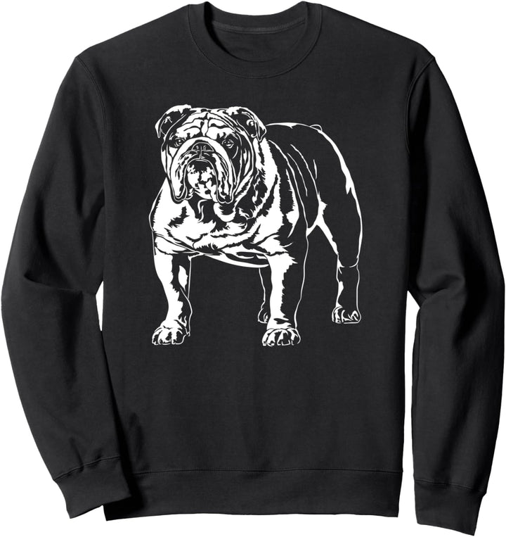 Englische Bulldogge Hund Hunde Portrait Hundeportrait Sweatshirt