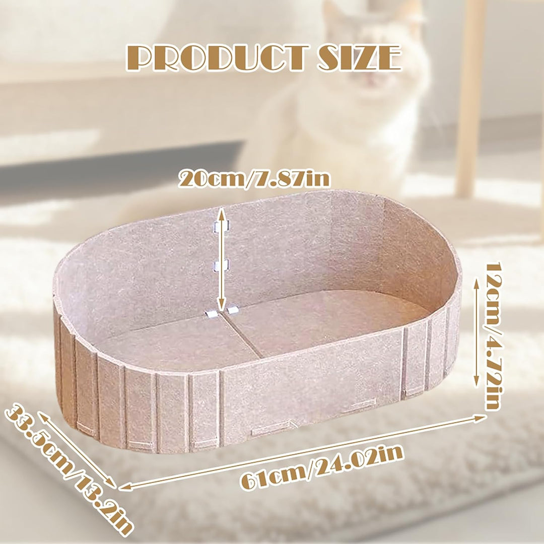 Katzenbett, Filz Katzenkorb Indoor, Grosses Katzensofa 60 x33.5 cm, Hundebett aus Filz, Kuschelbett