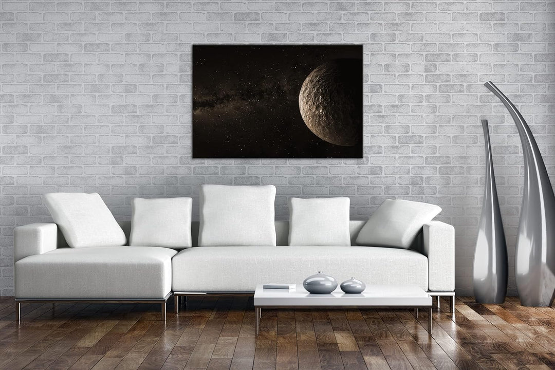 deyoli düstere Mond Format: 80x60 Effekt: Sepia als Leinwandbild, Motiv fertig gerahmt auf Echtholzr