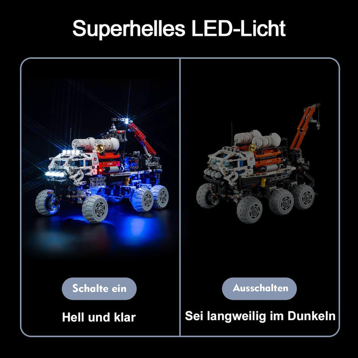 Led Licht Set Kompatibel mit Lego 42180 Technic 42180 Mars Crew Exploration Rover Bauset (Kein Model