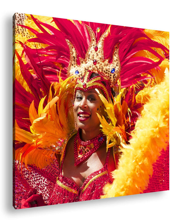 deyoli Karneval Parade in Rio Format: 60x60 als Leinwandbild, Motiv fertig gerahmt auf Echtholzrahme