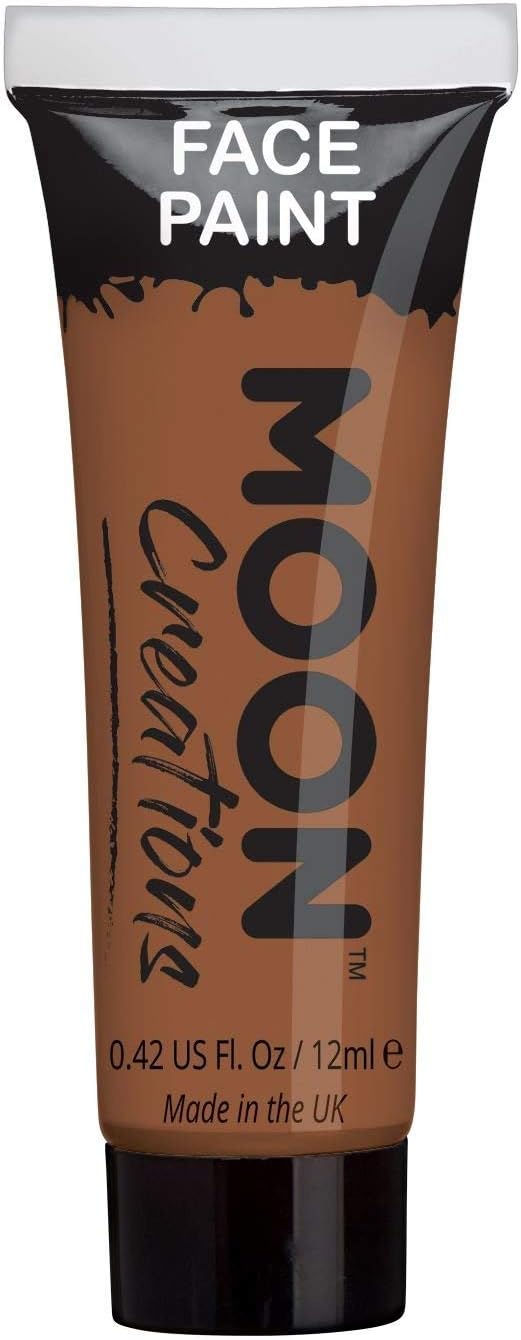 Moon Creations Gesichts- und Körperfarbentuben, gebrauchsfertige Gesichtsfarbe, ohne Flocken, tierve