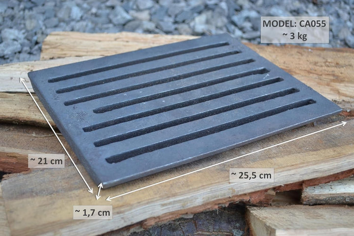 SEZAM 25,5 x 21 cm Gussrost Ofenrost Ascherost Gussrost verschiedene Durchmesser, Kaminrost passend