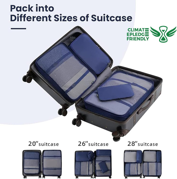 BAGAIL 10er-Set Packwürfel in verschiedenen Grössen Packorganizer für Reisezubehör Handgepäckkoffer