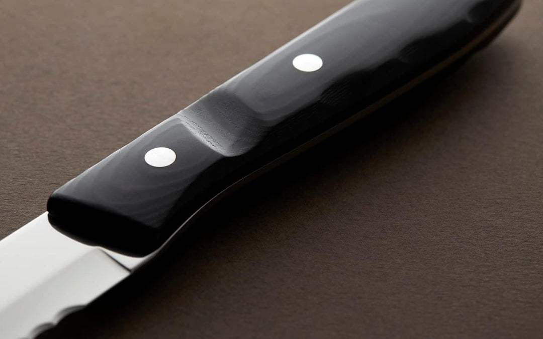 Gense Old Farmer Micarta Steak Messer XL 23,5 cm Schwarz/Stahl, 23,5 cm Schwarz/Stahl