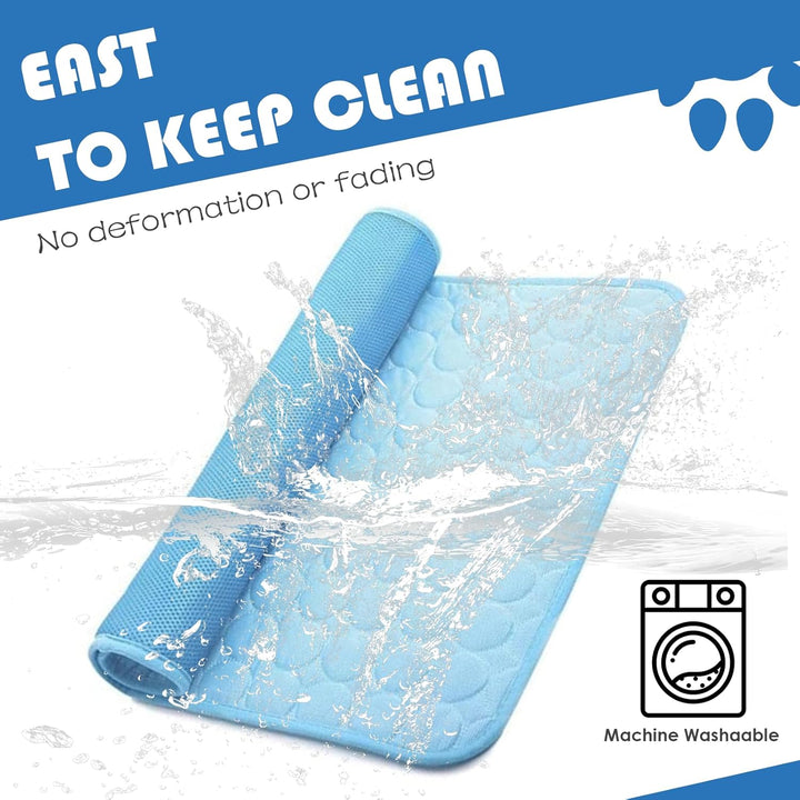 Kühlmatte Hunde 100 * 70cm Pet Cooling Mat Selbstkühlende Kühldecke Hund für Katzen und Hunde Selbst