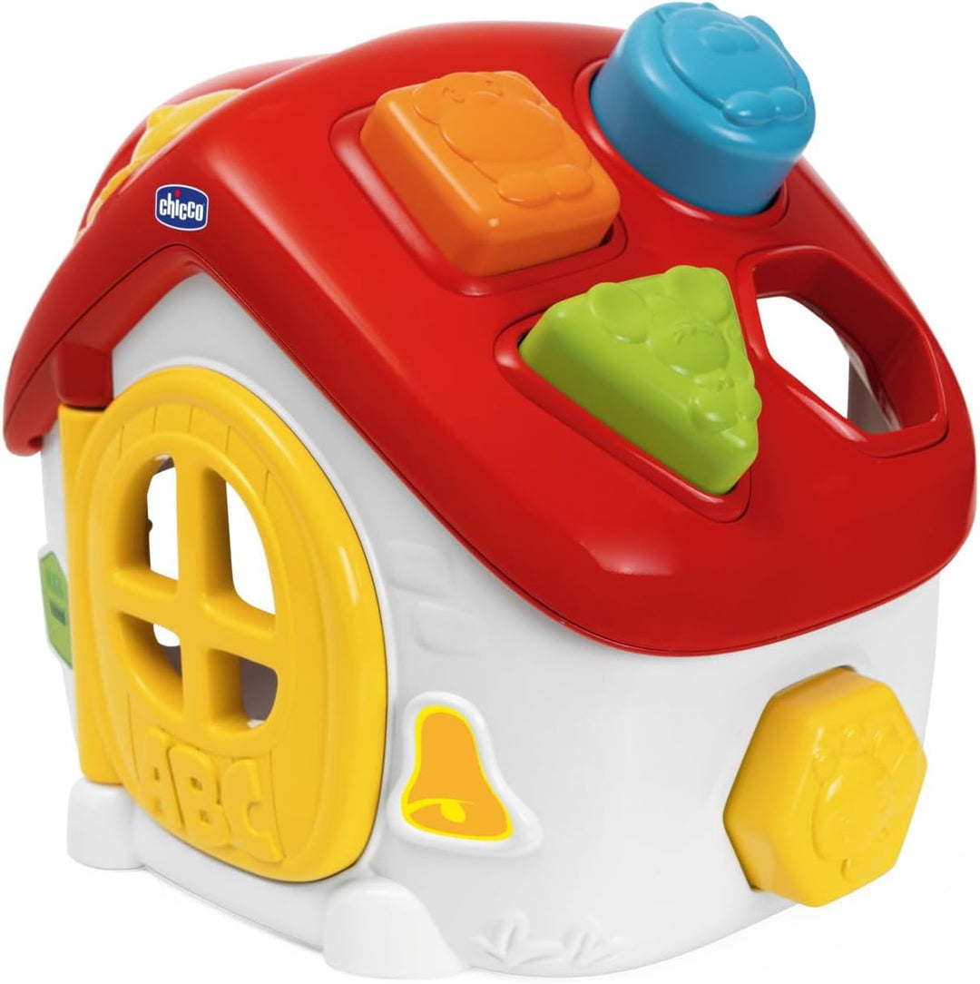 Chicco, ABC Haus mit Lichtern & Geräuschen, Elektronische Formen, Zweisprachiges Lernspiel, 50 Wörte